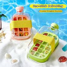 Bandeja de gelo 2 em 1 de 500 ml/800 ml com canudo, recipiente portátil para bebidas geladas, molde para cubos de gelo, máquina de gelo de liberação rápida, para esportes, atividades ao ar livre, academia, festa na piscina, coquetéis, sucos, café, etc. Escolha entre 3 cores, material com grande capacidade