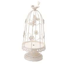 1PC Decorative Birdcage Candle Holders, For Pillar Candles, Black White Vintage Candle Holder, Metal Bird Cage Candle Stands, For Rustic Home Decor Table Wedding Centerpiece Bird Decor