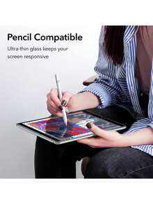 Yezodawee 1pc IPad 10th Gen 10.9" (2022) Privacy Tempered Glass Screen Protector, Compatible With Face ID & Apple Pencil, 180° Anti-Spy, Anti-Fingerprint, Ultra-Hard Tempered Glass, Scratch-Resistant, Bubble-Free - 1pc - View 7