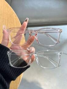 1 pièce à 3 pièces Montures de lunettes de vue modernes et simples avec petites ailes incrustées pour femmes, adaptées à la vie quotidienne, au bureau, à la lecture, à la télévision, aux jeux sur téléphone et à la décoration