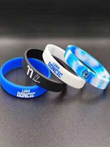 10pcs Outdoor Men's Basketball Fitness Wristbands, Luka Doncic Fan Accessories
