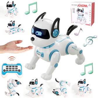 Kids RC Toys Remote Control Robot Dog Toy For Kids, Interactive, 17 Functions, Programmable Smart Walking Puppy, Intelligent Dancing, Gift For Girls 3-12 Years,BIRTHDAY GIFTS ,HOLIDAY GIFTS.Color Box Packing.