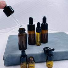 2PCS 10PCS 3ml 10ML 20ML Cosmetics Amber Dropper Glass Bottles Cute Essential Oil Bottles With Eye Dropper For Perfume Travel Essentials 2ML 15ML 15ML Empty Glass Bottles Avoid Light To Prevent Oxidation Of Essential Oils - Brown - View 7