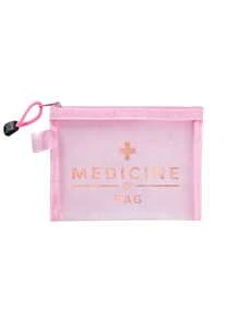Mesh Cosmetic Bag With "Medicine" , Portable Storage Bag, Makeup Bag, Skincare Bag, Travel Essentials, Dormitory Supplies, Wedding Bride Gifts, Mother's Day Gift, Birthday Gifts, Gifts For Friends And Teachers, Medicine Storage Bag,Bathroom Storage, Jewelry Storage, Lip Oil And Cosmetics Storage Bag,Student Dormitory Wash Bag,Gift To Wife, Family, Friends, Colleagues