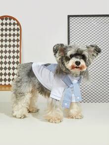 Pet Casual Fashion Spring/Summer 2 In 1 Elastic Pet Vest - White - View 3