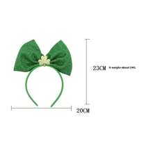 Cat Dog Skirt Set, Green Tulle Skirt With Shiny Clover Hairband/Hat Costume For Irish Holiday