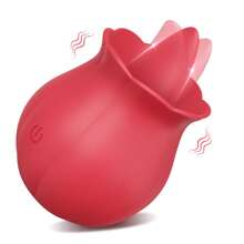 Juguete sexual realista con lengua de rosa, vibrador para estimular el punto G de la mujer, vibrador para estimular el clítoris, masajeador vaginal con lengua vibradora que estimula la boca, pezones y clítoris. Juguete sexual para adultos para mujeres y parejas, estimulación oral, masturbación y orgasmo