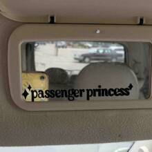 Car Reflector Sticker, Beautiful "Passenger Princess" Text Sticker, Car Interior Decor Sticker, Home Decor Sticker, For Car, Home Decor, Party Decorator