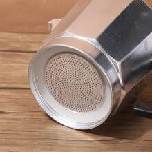 1 pieza Cafetera Moka de aluminio con válvula única, cafetera para hacer espresso, se puede calentar directamente, ideal para relajarse al aire libre, tomar un café de vuelta al colegio