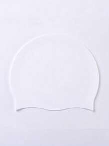 1pc New Breathable Fashionable Silicone Swimming Cap, Suitable For Swimming Pool, Waterpark, Won't Wet Hair, Comfortable Fit, Stretchy & Non-Deforming