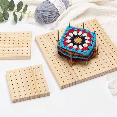 Wooden Knitting Blocking Board Granny Squares Crochet Blocking Mats For Shawls Scarfs Socks Sweaters And Diy Handmade Projects