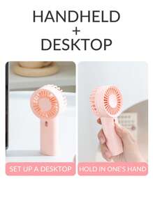 Ventilateur portable à main, petit ventilateur portable à main, trois couleurs au choix, alimenté par 2 piles AAA (piles non incluses), convient pour les activités extérieures d'été, les sports de plage, les voyages, le bureau, la chambre, l'école, le bureau, la plage, les fêtes de piscine, les cadeaux et l'usage quotidien