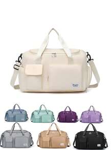 Summer New Arrival Nylon Travel Bags For Women & Men – Mother's Day Gift With Dedicated Shoe Compartment, Expandable Waterproof Duffle Bag For Gym/Weekend/Vacation, Foldable Lightweight Luggage With Dry-Wet Separation, Sakura Pink Carry-On Bag For Beach, College, Hospital, Holiday Trips (2025 Summer Collection)