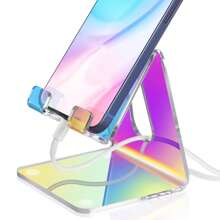 Acrylic Phone Holder, A Portable Phone Holder Suitable For Desktop Anti Slip Tabletops, 4-8 Inch Smartphone Holder