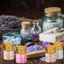 1/5/10/20pcs Mini Clear Bottles With Gold Aluminum Lids, Small Empty Jars (5/7/8/10/15/25ml), Leak-Proof Screw Cap, DIY Powder & Cream Sample Containers, For Storage, Crafting, Medication, Travel Accessories - Clear - View 10