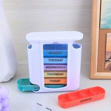 Portable 7 Days Medicine Medical Pill Box 28 Grids Weekly Pill Case Storage Box Travel Pill Organizer Pill Case - Multicolor - View 6