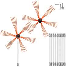 Chimney Sweep Cleaning Kit 33ft Flexible Rods And Brushes For Efficient Chimney Maintenance - Red - View 7