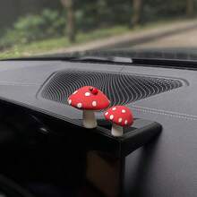 7pcs/Set Mushroom Animal Figurine Dashboard Decorations - Multicolor - View 4