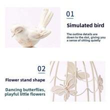1PC Decorative Birdcage Candle Holders, For Pillar Candles, Black White Vintage Candle Holder, Metal Bird Cage Candle Stands, For Rustic Home Decor Table Wedding Centerpiece Bird Decor
