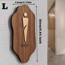 9.8 Inch Nordic Style Male Female Bathroom Sign With Self-Adhesive Back,Acrylic Imitation Wood Grain Technology,Easy Installation, British Style Acrylic Toilet Sign For Bathroom, Restroom, And Changing Room Best Gifts Birthday Graduation