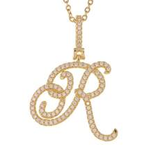 1pc Copper Zirconia A-Z Alphabet Pendant Chain Necklace Fashion Woman Initial Name Jewelry