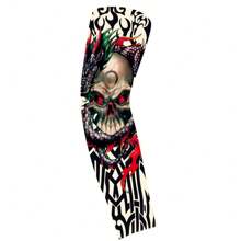1/6pcs Temporary Tattoo Arm Sleeves Arts Fake Slip On Arm Sunscreen Sleeves Body Art Stockings Protector -Designs , Tiger, Dragon, Skull, And Etc Unisex Stretchable Cosplay Accessories, Temporary Tattoo Arm Sleeves Arts Fake Slip On Arm Sunscreen Sleeves Body Art Stockings Protector -Designs , Tiger, Dragon, Skull, And Etc Unisex Stretchable Cosplay Accessories