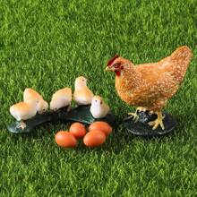 Children's Cognitive Animal Simulation Model Farm Poultry Hen Duck Goose Lay Eggs Toy