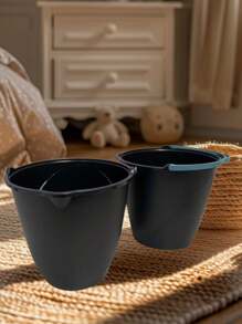 kit de 2 baldes reforçado 8 litros preto