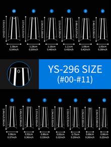 120 móng giả gel mềm, móng giả nửa dính trong suốt hình hạnh nhân, vuông, quan tài, phần đầu dày, phần đuôi dày hơn, thích hợp hơn cho gel cứng bóc tách, móng nối dài, sản phẩm nén móng, thích hợp cho các bạn gái và phụ nữ tự làm móng nghệ thuật, dụng cụ làm móng. - Trong sáng - Xem 6