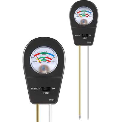 3-In-1 Soil Tester (PH+Moisture+Fertility), Precise Analog Reading