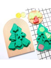 4 Packs Christmas Silicone Molds Set For Baking Pan Pastry Cookies Mold Snowflake Chocolate Candy Santa Claus Gingerbread Man Christmas Tree Mousse Soap Jelly Candles No-Stick Tray Cake Decorations Xmas Moulds Christmas Christmas Decorations Christmas Pajamas Christmas Gifts Christmas Decor - Army Green - View 4