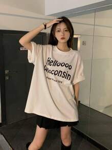200g Pure Cotton T-Shirt 2025 Summer Ladies New Short Sleeve Pure Cotton Holiday Pattern Short Sleeve Round Neck Couple Wear Small Shirt Tops