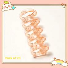 20pcs 5-Hole Ring Binder Clasp A4 Plastic Loose Leaf Binder Rings Replaceable Transparent Plastic Rings For Notebook,Back To School,School Supplies