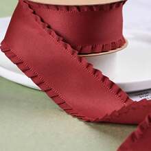 Ruffle Satin Ribbon, Thick Ruffled Woven Tape, DIY Bow Hair Accessories, High Density Wavy Edge Ribbon