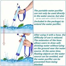 1 Set mobiler Wasserfilter für den Außenbereich, ultra leichtes 4-stufiges Filtersystem mit 0,01 Mikron, tragbarer Wasserreiniger in Trinkhalm-Form, geeignet für Outdoor-Reisen, Wildniserkundungen und Notfallsituationen