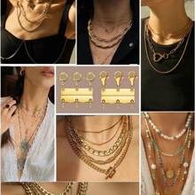 Necklace Separator For Layering Multi Necklace Layering Clasp Gold And Silver Magnetic Necklace Clasp For Layered Look, Necklace Connectors For Multiple Necklaces