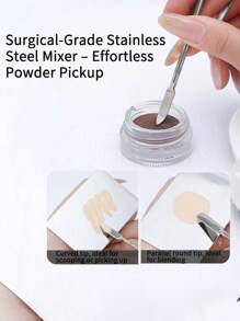 4pcs Foundation Tools: Foundation Brush, Foundation Palette, Foundation Sponge, Base Makeup Tools, Base Makeup Set. The Color Mixing Palette Has A Smooth, Bright, Clean, Easy-To-Clean Texture, With Dull Edges, No Rust, And No Deformation. It Can Be Quickly Cleaned With A Wet Wipe Or Water And Can Be Over And Over Again. The Material Is . Suitable For Mixing Foundation, Eyeshadow, Mascara, Lipstick And Nail Polish, Suitable For Both Professionals And Non-Professionals. 1pc/2pcs/3pcs/4pcs