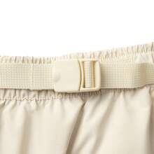 LI-NING 女士运动半身裙，长款休闲轻盈梭织面料，活力生活日常穿着半身裙，ASKV252 - 沙丘卡其 - 查看 7