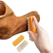Plastic Suede Shoe Brush Decontamination Cleaning Brush Dust Clean Shoe Brush Suede Suede Shoe Brush Soft Hair Shoe Brush Blister Net Color Random