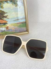 1 pieza Gafas de moda con montura cuadrada vintage para mujer