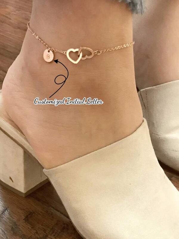 Customized Stainless Steel Personalized Name Anklet, Butterfly Anklet Jewelry, Christmas/Valentine's Day/Mother's Day Gift