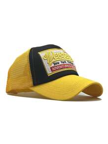 1pc Unisex Embroidered Baseball Cap, Mesh Back Snapback Hat, Sun Protection, Casual Wear For Driving, Fishing, Hiking, Cycling, Outdoor, Daily Life