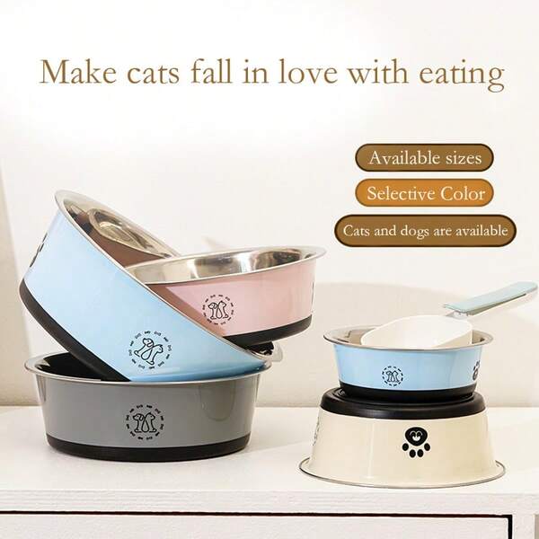 وعاء حيوانات أليفة كبير السعة مصنوع من الفولاذ المقاوم للصدأ والمطاط. له تصميم مانع للانزلاق في القاع، مما يجعله مناسبًا لجميع أحجام القطط والكلاب.