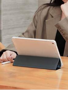 Ayotu 1 件蓝色蝴蝶图案保护壳适用于 iPad 10.2 英寸 2021/2020 iPad 9/8 代、iPad (A16) 11 英寸 11 代 2025、Galaxy Tab A8 10.5 英寸 2022，带笔架和自动睡眠/唤醒保护套 - 彩色 - 查看 5