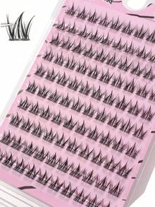 100pcs/10 Pairs Voluminous Rabbit Fur Natural Looking Invisible Band Eyelashes, Soft Air Lashes For Beginner Makeup, Work Makeup - View 6
