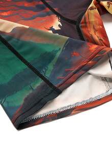 Men's Fashion Positioning 3D Print Boxer Briefs - Burnt Orange - View 4