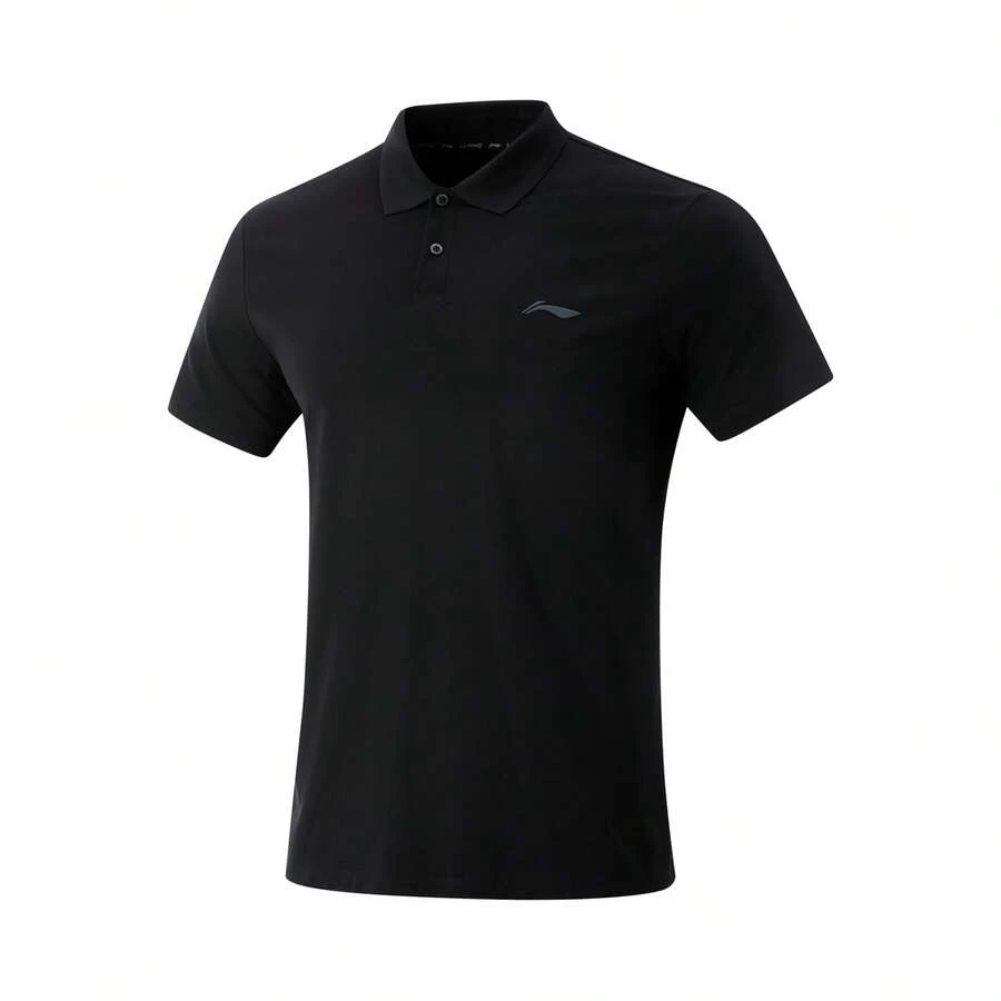LI-NING 李宁夏季健身训练速干吸湿男士运动Polo衫 APLV037 - 黑色 - 查看 1