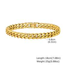 1 Stück minimalistisches Edelstahl Panzerkette Armband, Silber/Gold/Schwarz, modisches Geschenk für den besten Freund des Mannes