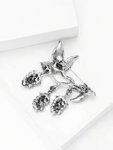 Fashionable Rhinestone Grape Brooch For Women Fruit Brooch Suitable For Wearing With Dress, Suit, Hat, Shoes, Flower Scarf - Grapes (1460) - View 6