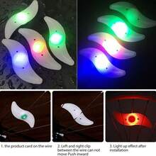 8PCS Colorful LED Bike Wheel Light, Waterproof Easy Install Bicycles Wheel Spoke LED Lights With 3 Modes(Strobe, Slow Flash,Constant On), For Bicycle Spoke Decoration Safety And Warning At Night - Multicolor - View 10